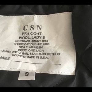 VINTAGE NAVY LADIES PEACOAT SM